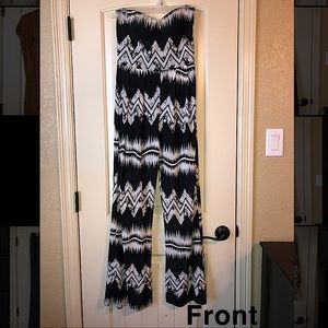 Black sun wear strapless jumpsuit